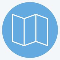Icon Map. related to Location symbol. blue eyes style. design editable vector