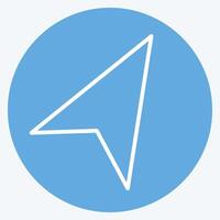 Icon Navigation. related to Location symbol. blue eyes style. design editable vector