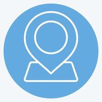 Icon Geographical Area. related to Location symbol. blue eyes style. design editable vector