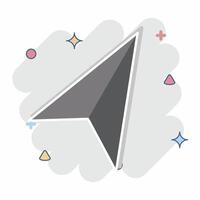 Icon Navigation. related to Location symbol. comic style. design editable vector