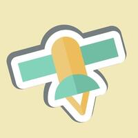 Sticker Satelillite Positioning. related to Location symbol. design editable vector