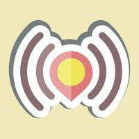 Sticker Send Location. related to Location symbol. design editable vector