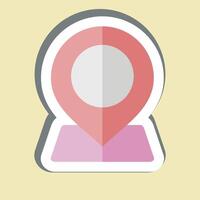 Sticker Geographical Area. related to Location symbol. design editable vector