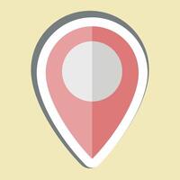 Sticker Location Pin. related to Location symbol. design editable vector