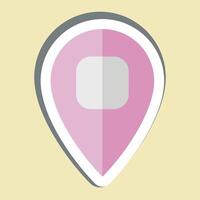 Sticker Location Pin 2. related to Location symbol. design editable vector