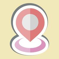 Sticker Current Location 2. related to Location symbol. design editable vector