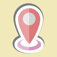 Sticker Current Location. related to Location symbol. design editable vector