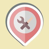 Sticker Engineering. related to Location symbol. design editable vector
