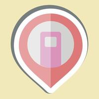 Sticker Charging Station. related to Location symbol. design editable vector