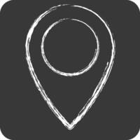 Icon Location Pin. related to Location symbol. chalk Style. design editable vector