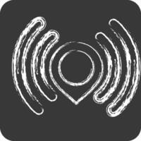 Icon Send Location. related to Location symbol. chalk Style. design editable vector