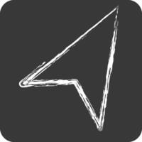 Icon Navigation. related to Location symbol. chalk Style. design editable vector