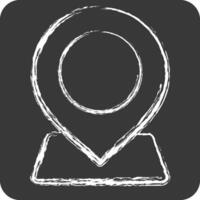 Icon Geographical Area. related to Location symbol. chalk Style. design editable vector