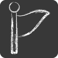 Icon Flag 2. related to Location symbol. chalk Style. design editable vector