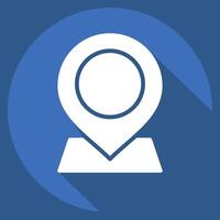 Icon Geographical Area. related to Location symbol. long shadow style. design editable vector