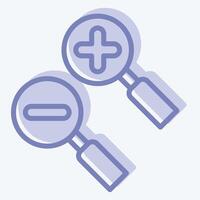 Icon Zoom Area. related to Location symbol. two tone style. design editable vector