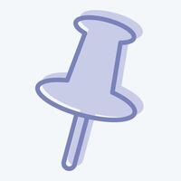 Icon Pin. related to Location symbol. two tone style. design editable vector