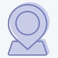 Icon Geographical Area. related to Location symbol. two tone style. design editable vector