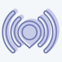 Icon Send Location. related to Location symbol. two tone style. design editable vector