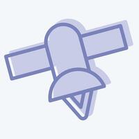 Icon Satelillite Positioning. related to Location symbol. two tone style. design editable vector