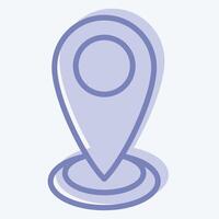 Icon Current Location. related to Location symbol. two tone style. design editable vector