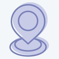 Icon Current Location 2. related to Location symbol. two tone style. design editable vector