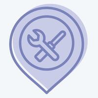 Icon Engineering. related to Location symbol. two tone style. design editable vector