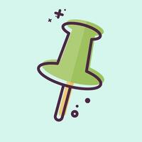 Icon Pin. related to Location symbol. MBE style. design editable vector