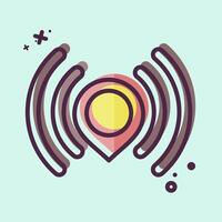 Icon Send Location. related to Location symbol. MBE style. design editable vector