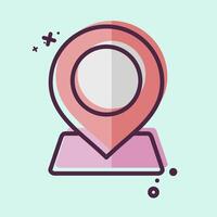 Icon Geographical Area. related to Location symbol. MBE style. design editable vector