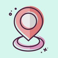 Icon Current Location 2. related to Location symbol. MBE style. design editable vector