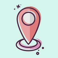 Icon Current Location. related to Location symbol. MBE style. design editable vector