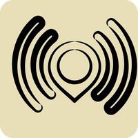 Icon Send Location. related to Location symbol. hand drawn style. design editable vector