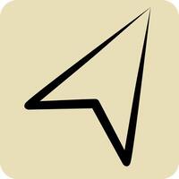 Icon Navigation. related to Location symbol. hand drawn style. design editable vector