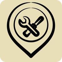 Icon Engineering. related to Location symbol. hand drawn style. design editable vector
