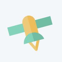 Icon Satelillite Positioning. related to Location symbol. flat style. design editable vector