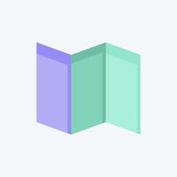 Icon Map. related to Location symbol. flat style. design editable vector