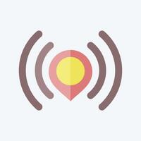 Icon Send Location. related to Location symbol. flat style. design editable vector