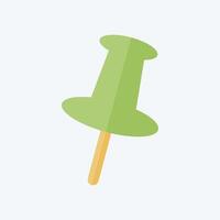 Icon Pin. related to Location symbol. flat style. design editable vector