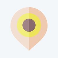 Icon Map Marker. related to Location symbol. flat style. design editable vector