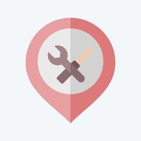Icon Engineering. related to Location symbol. flat style. design editable vector