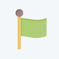 Icon Flag. related to Location symbol. flat style. design editable vector