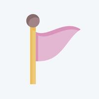 Icon Flag 2. related to Location symbol. flat style. design editable vector