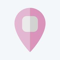 Icon Location Pin 2. related to Location symbol. flat style. design editable vector
