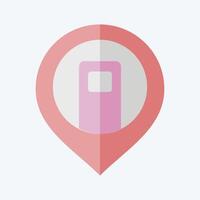 Icon Charging Station. related to Location symbol. flat style. design editable vector