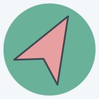 Icon Navigation. related to Location symbol. color mate style. design editable vector