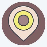 Icon Map Marker. related to Location symbol. color mate style. design editable vector