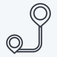 Icon Route Path. related to Location symbol. line style. design editable vector
