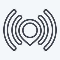 Icon Send Location. related to Location symbol. line style. design editable vector