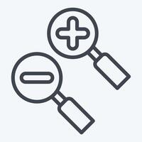 Icon Zoom Area. related to Location symbol. line style. design editable vector